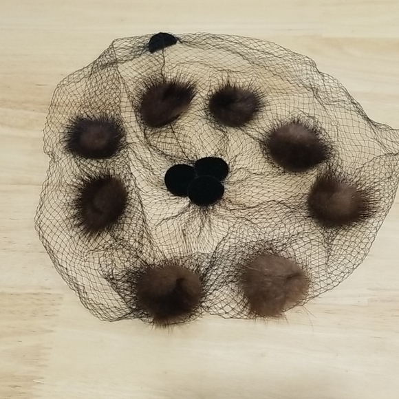1930s-40s mink mourning veil - Picture 2 of 4